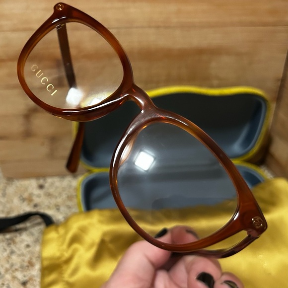 GUCCI GG0155OA NWOT glasses, frames, tan tortoise. Put your Rx in! Save! - Picture 14 of 16